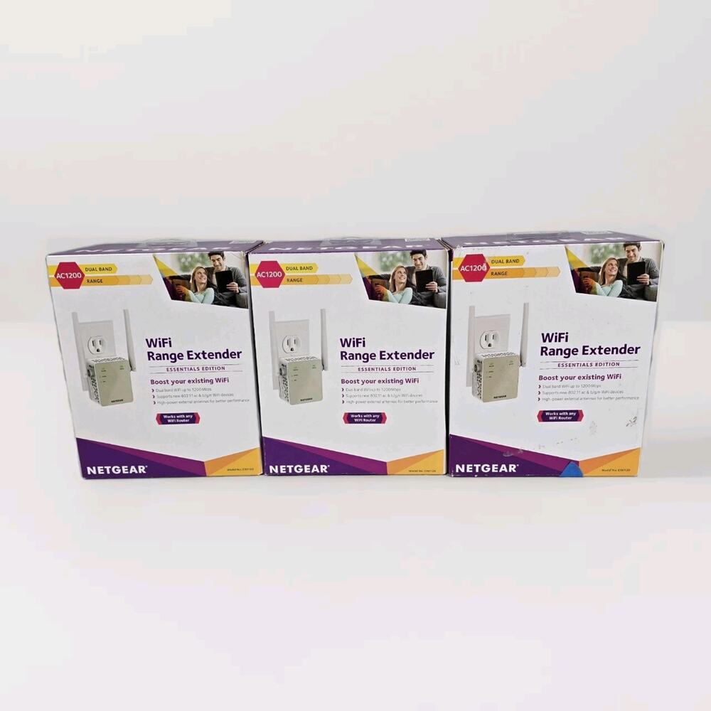 NETGEAR AC1200 Wi-Fi Range Extender EX6120 *3 TOTAL*USED*‎